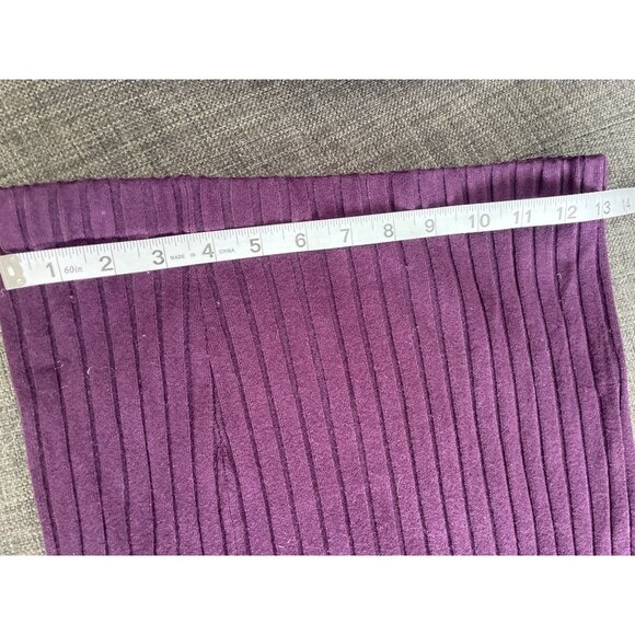 Shape FX Dark Purple Wide Ribbed Pull On Maxi Long Skirt Sz M - Picture 4 of 8